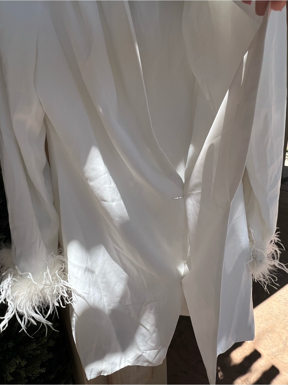 Nasty Gal White Feather-Trim Blazer Dress - Picture 3 of 7
